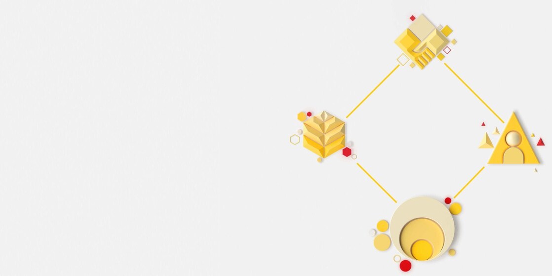 Gráfico con los cuatro pilares principales de Impulsar el progreso en 3D en forma de diamante